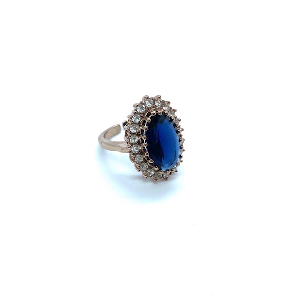 Anillo cristal azul