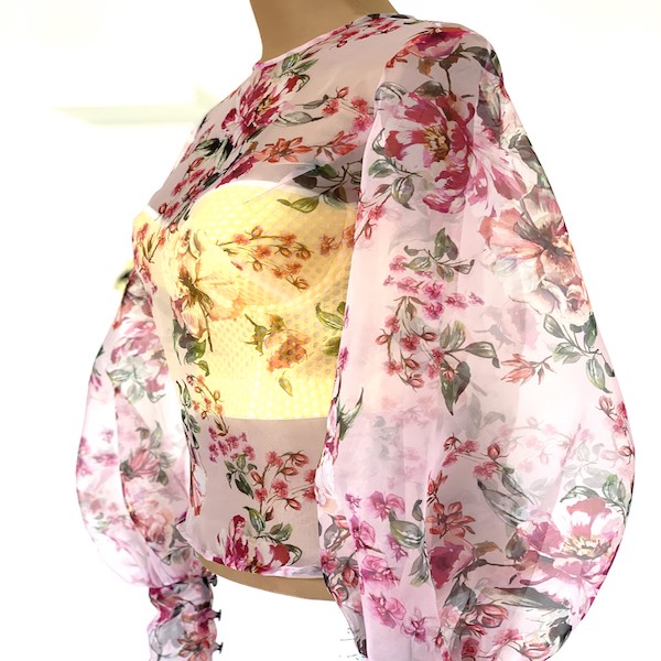 Camisa organza flores